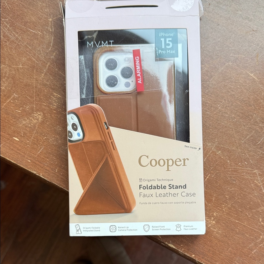 MVMT Cooper Tan Faux Leather iPhone 15 Pro Max Case